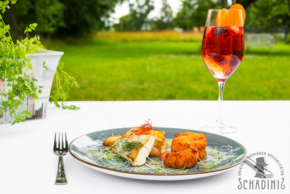 Schadinis - Seepferdchen-Kloss mit gebratenem Zanderfilet